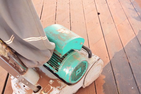Cedar Deck Sanding in Huntington Beach